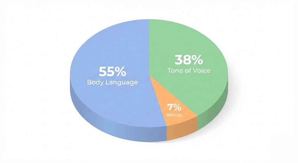 Infografis Teori 7-38-55 Rule Komunikasi